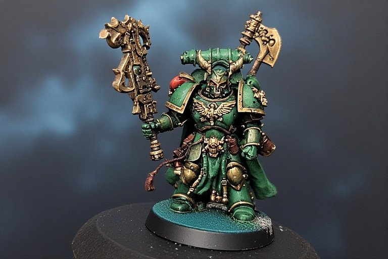 Mastering the Art of Painting Warhammer Miniatures with Akhelian Green Over Retributor Armor